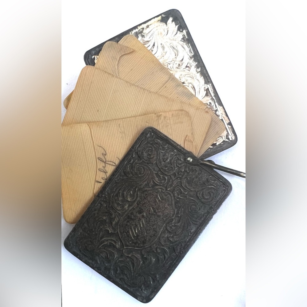 Antique Sterling Silver Dance Card Mempire Notebook Chatelaine